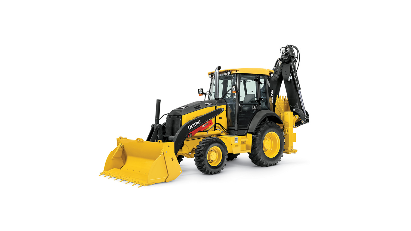 315SL Backhoe on white background