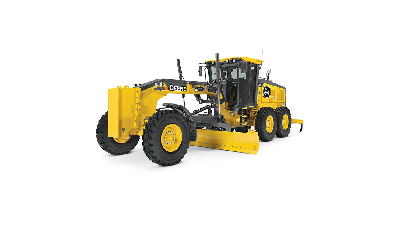 670GP motor grader on white background